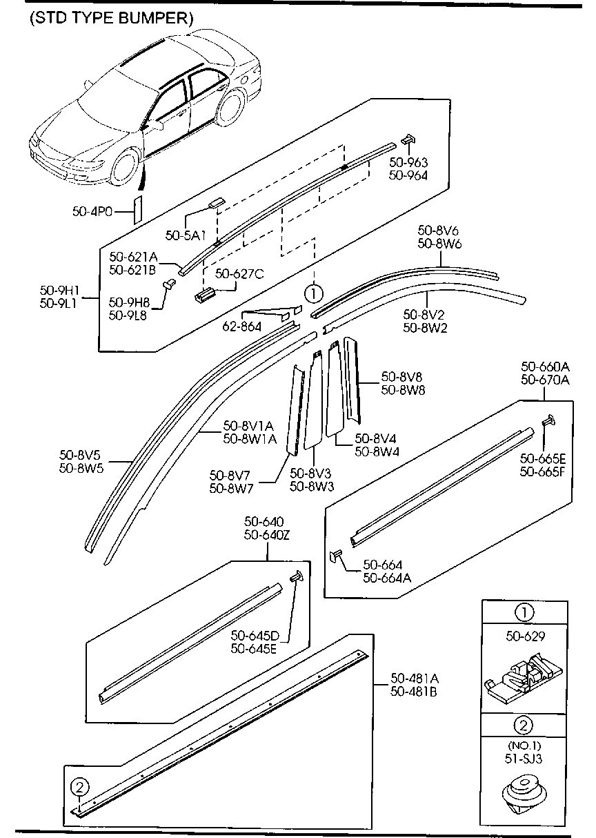 MAZDA GJ6A-50-9H0A - Сайлентблок, рычаг подвески колеса parts5.com