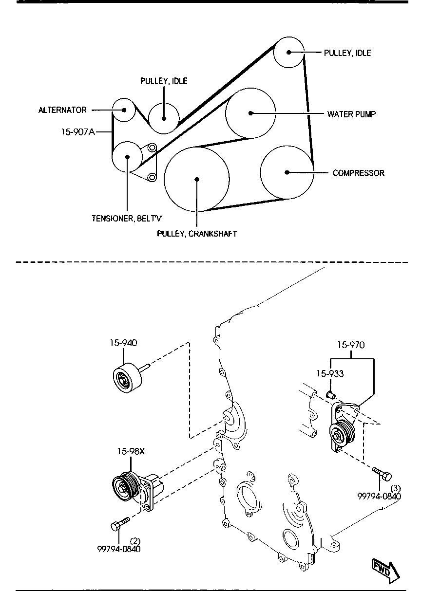 MAZDA LF4J-15-909C - Поликлиновой ремень parts5.com