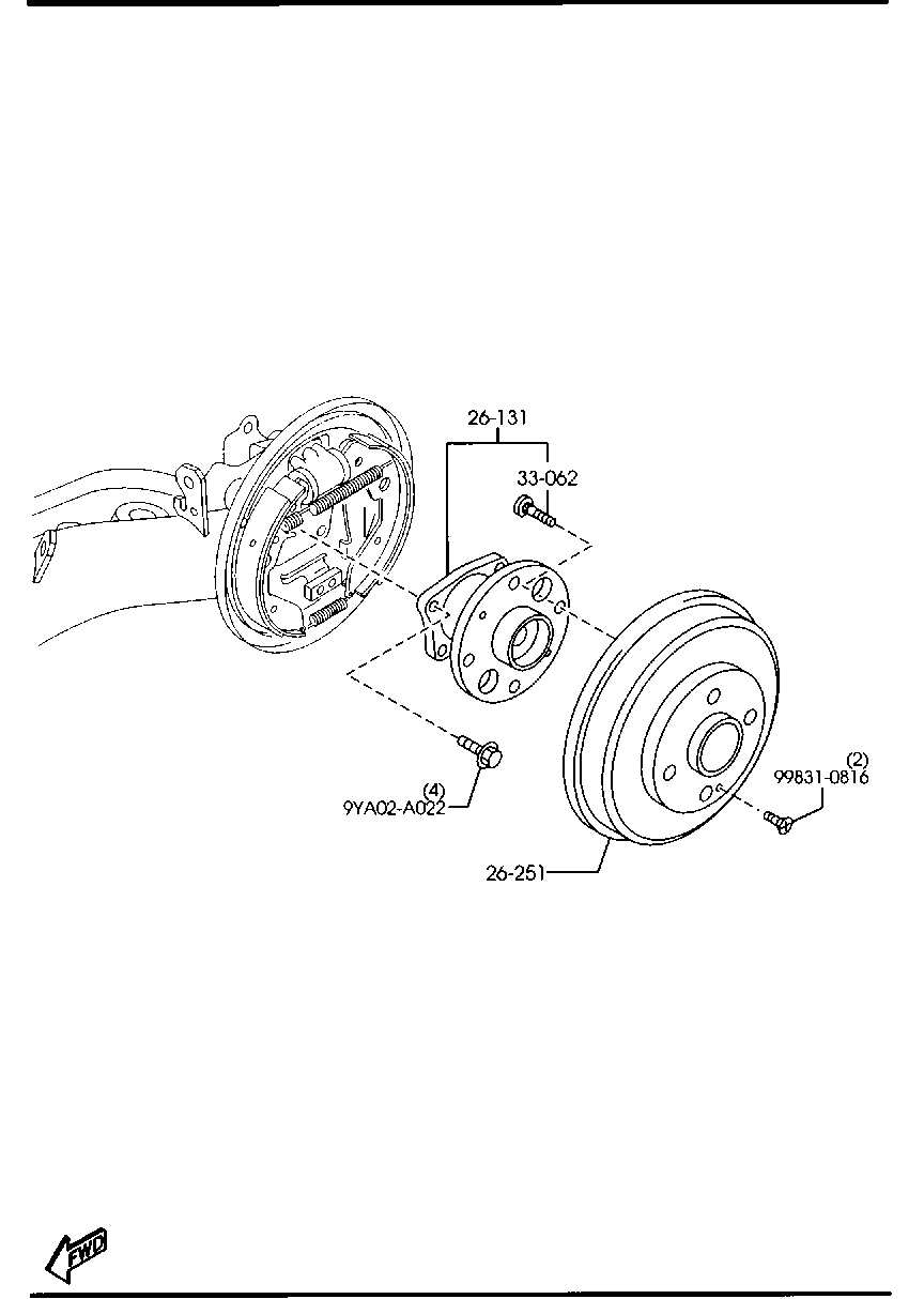 MAZDA DF71-26-251 - Тормозной барабан parts5.com