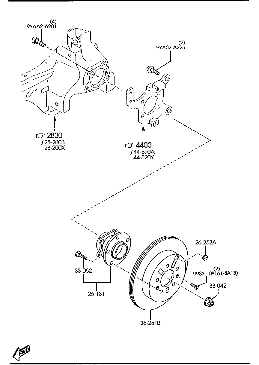 MAZDA G33S-26-15X - Комплект подшипника ступицы колеса parts5.com