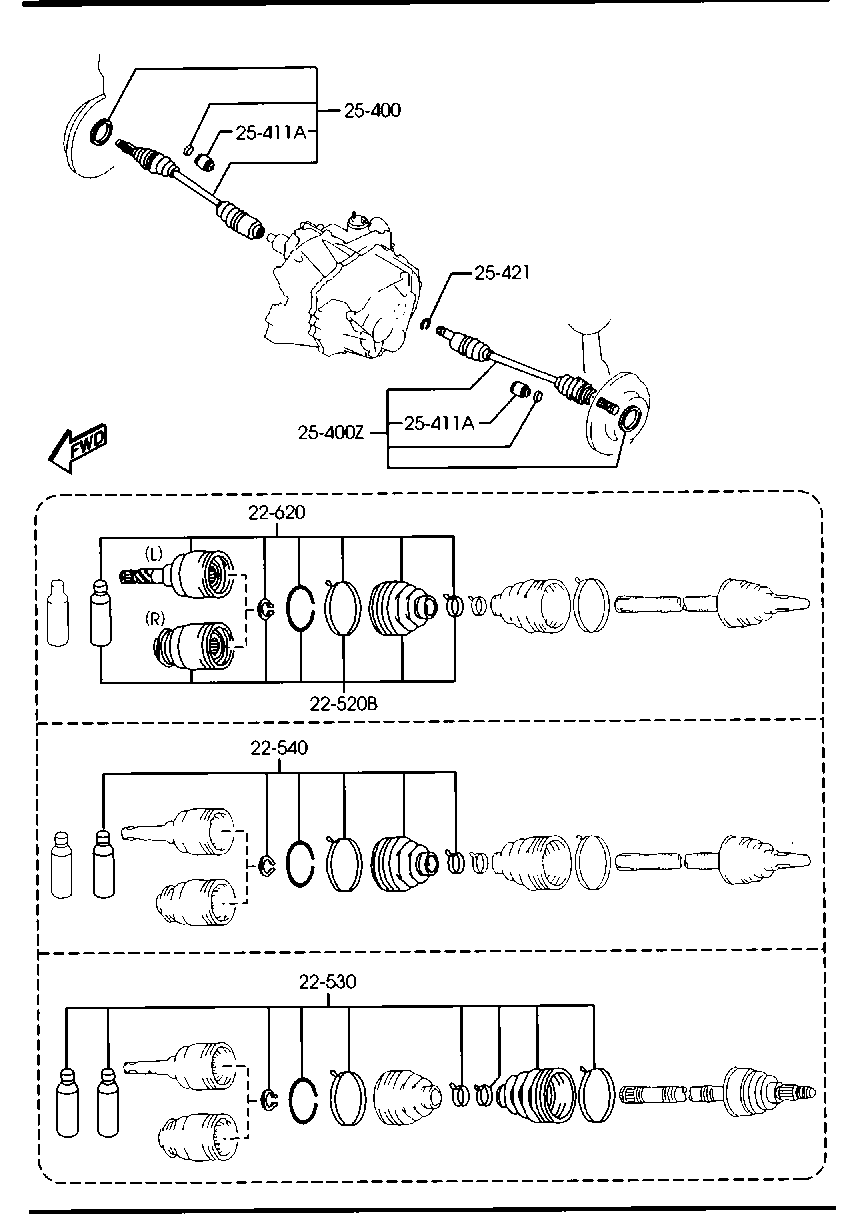 MAZDA GP27-22-530A - Пыльник, приводной вал parts5.com