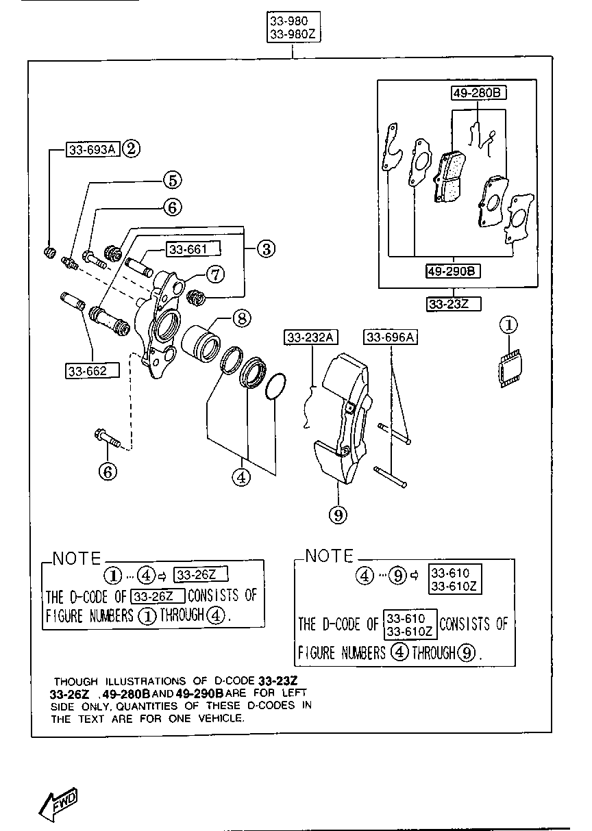 Hyundai B4Y6-33-23ZA - Тормозные колодки, дисковые, комплект parts5.com