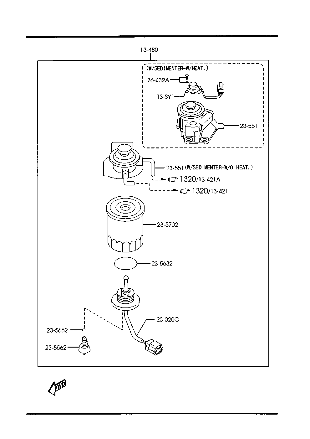 MAZDA WL81-13-480 - Топливный фильтр parts5.com