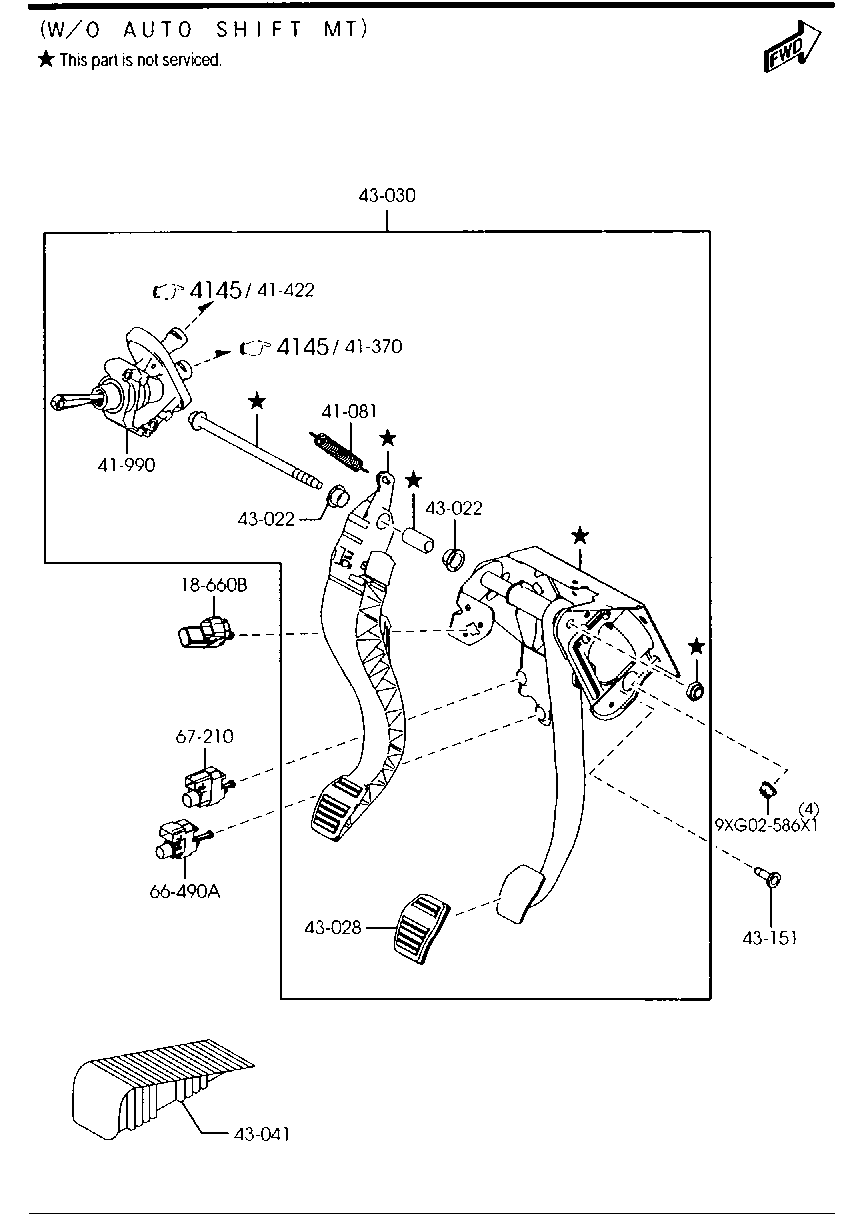 MAZDA BR1A-66-470 - Выключатель фонаря сигнала торможения parts5.com