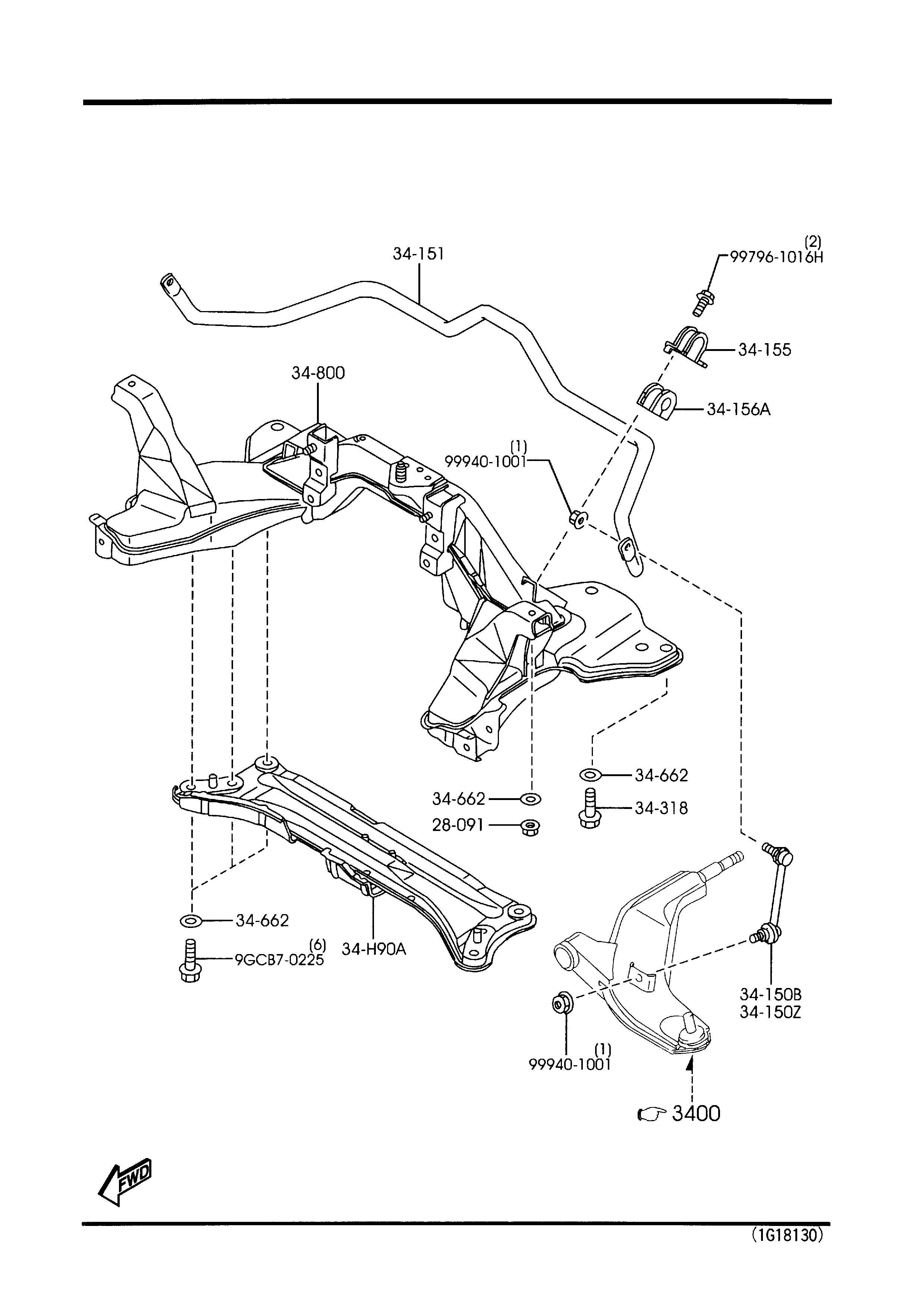 MAZDA GD1E-34-150 - Тяга / стойка, стабилизатор parts5.com