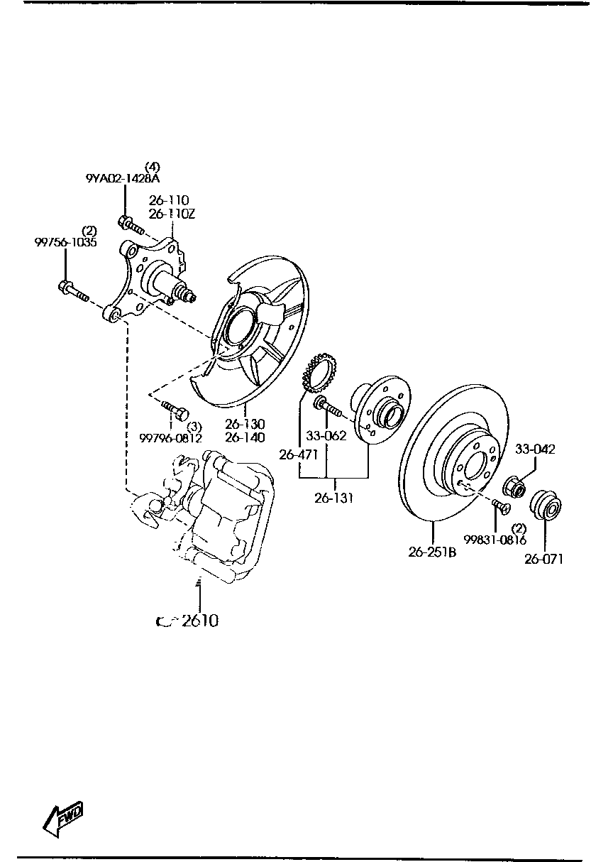 MAZDA (FAW) G25Y-26-251 - Тормозной диск parts5.com