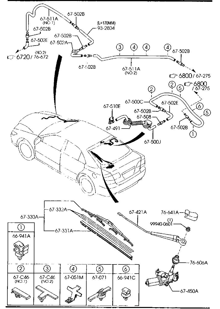 MAZDA WG85-67-330 - Щетка стеклоочистителя parts5.com