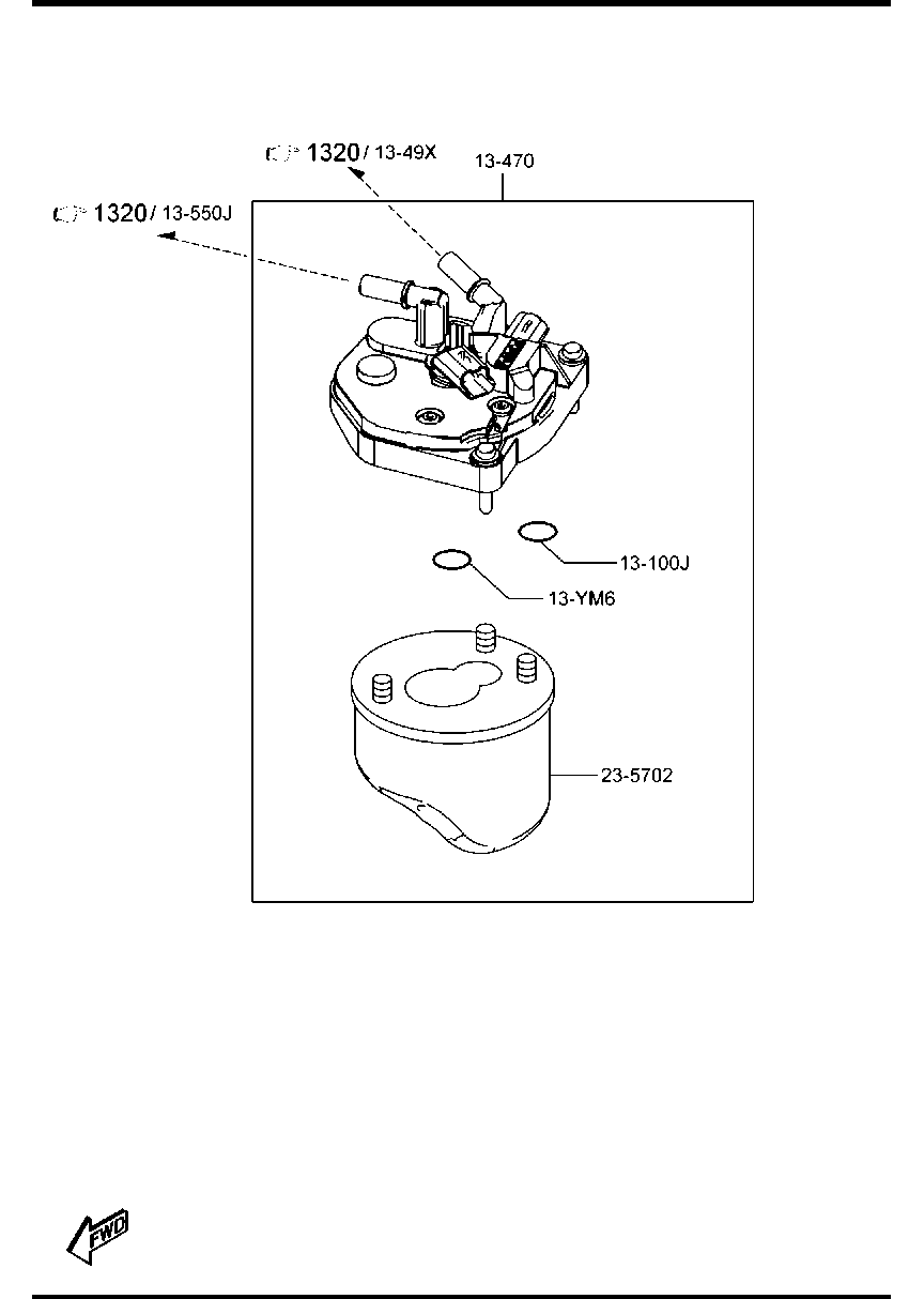 MAZDA Y650-13-480 - Топливный фильтр parts5.com