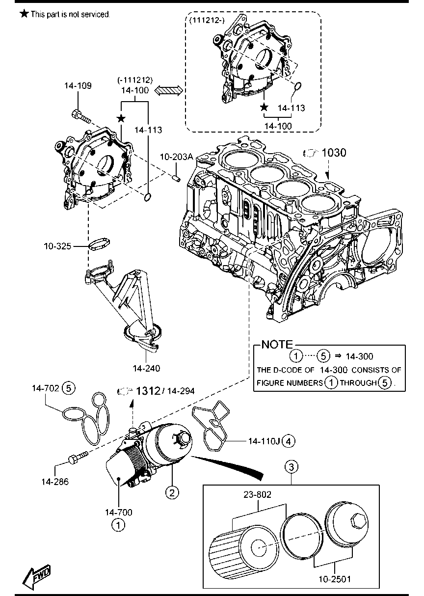 Mitsubishi Y642-14-700 - Масляный радиатор, двигательное масло parts5.com