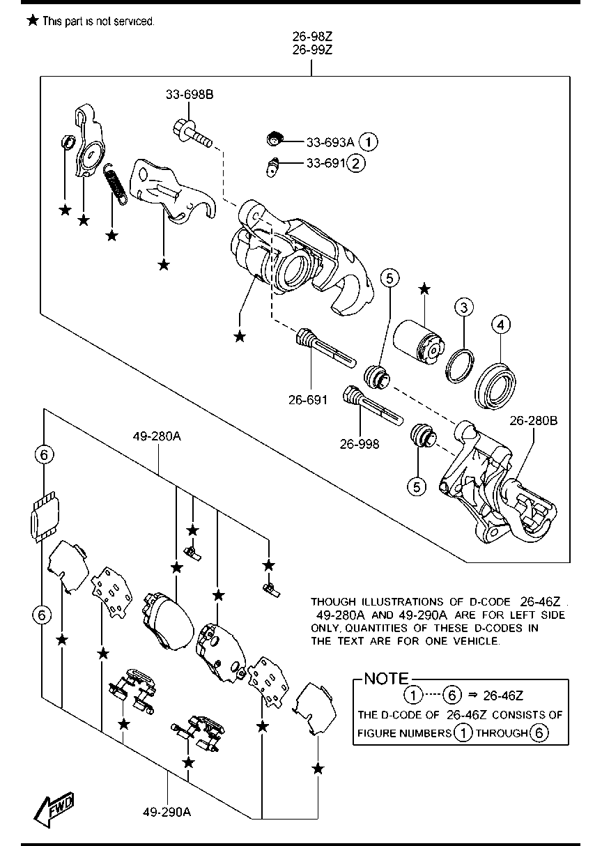 CITROËN GHY9-26-48Z - Тормозные колодки, дисковые, комплект parts5.com