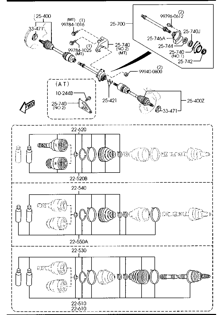 MAZDA GD19-22-530 - Пыльник, приводной вал parts5.com