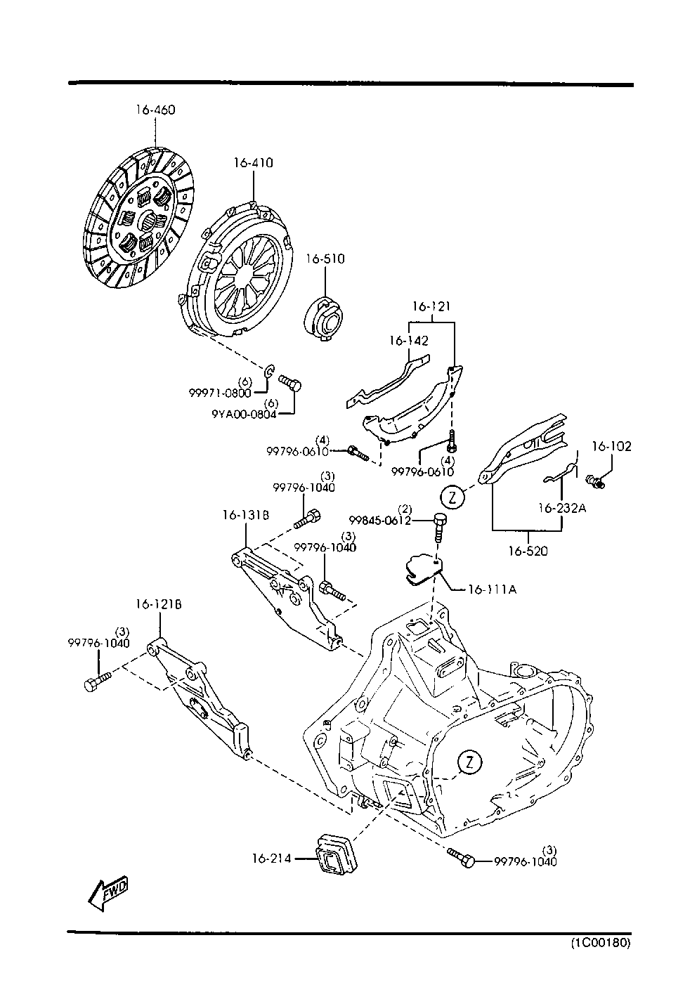 MAZDA RF13-16-410A - Нажимной диск сцепления parts5.com