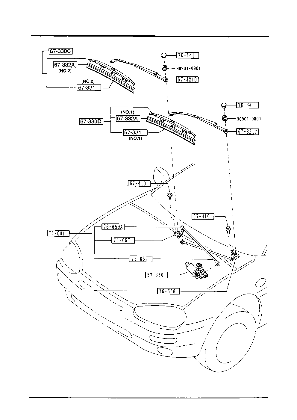 MAZDA EA25-67-330B - Щетка стеклоочистителя parts5.com