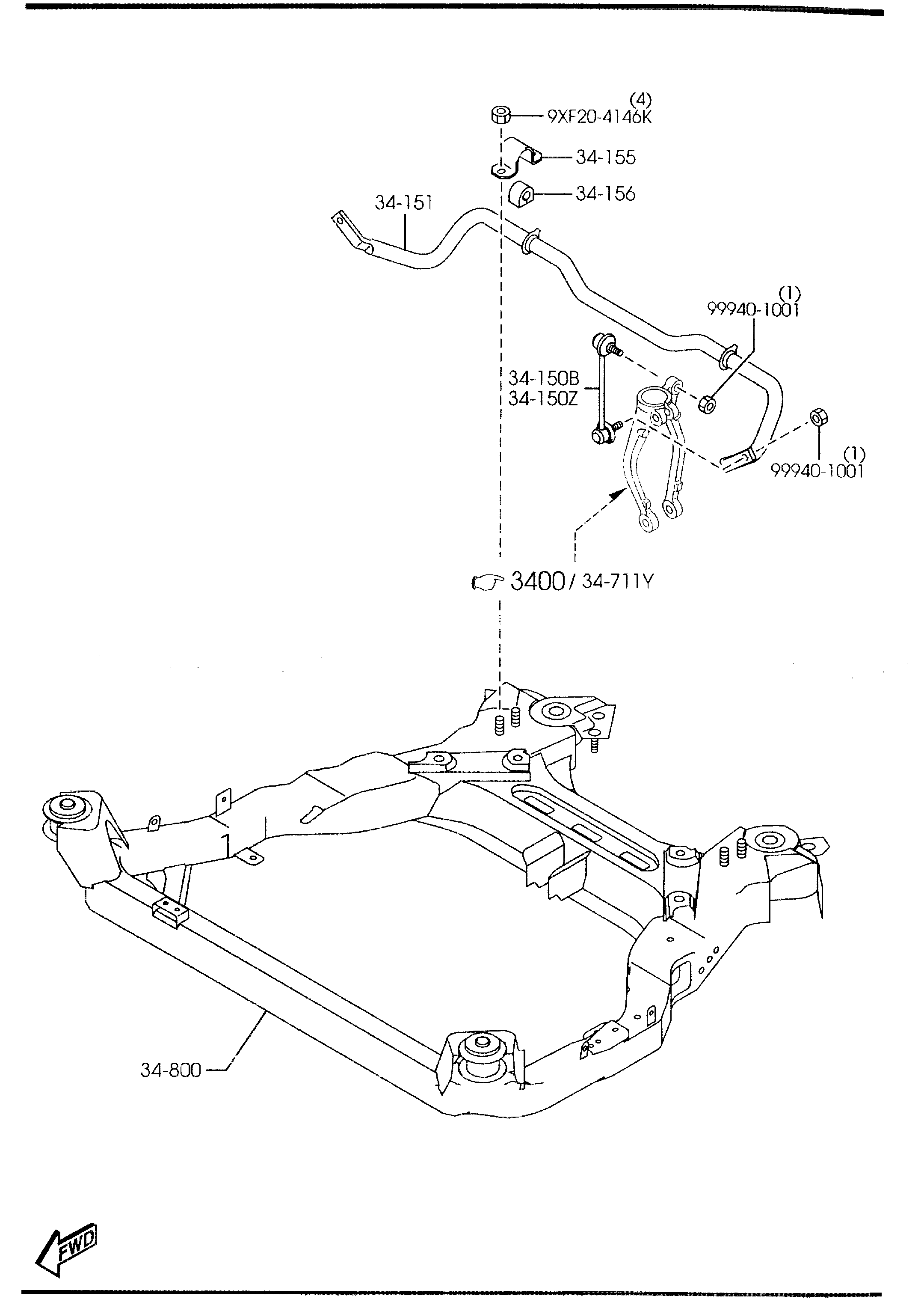 MAZDA GK2A-34-150A - Тяга / стойка, стабилизатор parts5.com