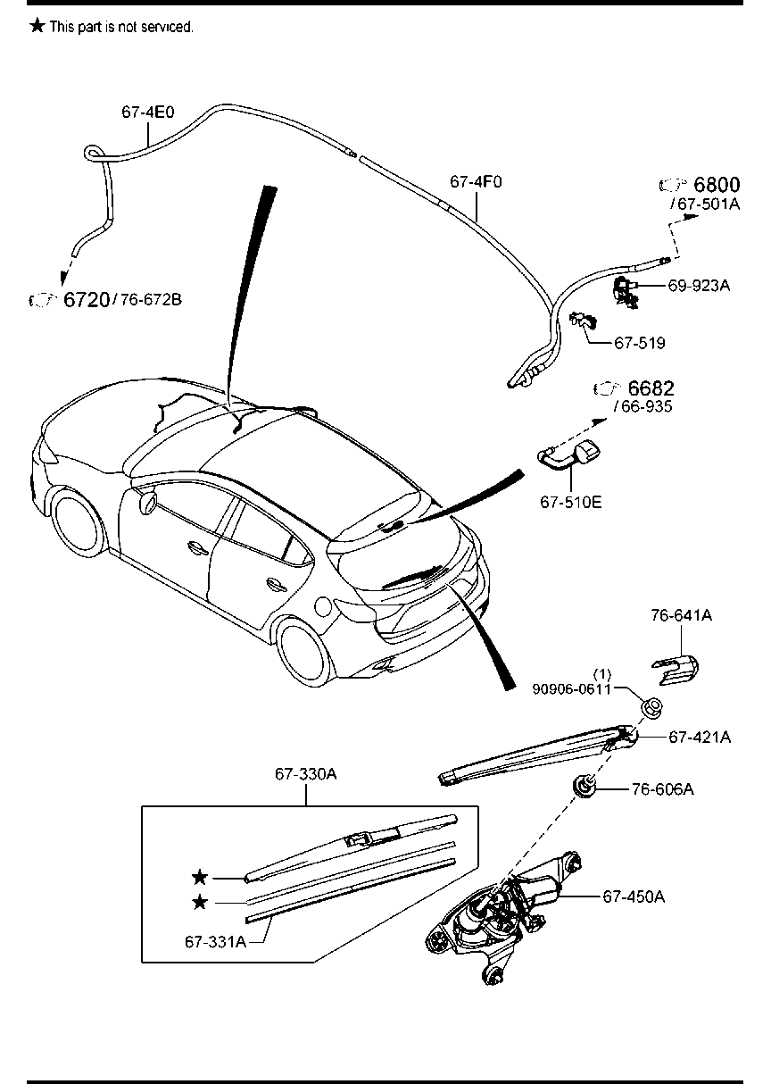 MAZDA BJT6-67-333 - Щетка стеклоочистителя parts5.com