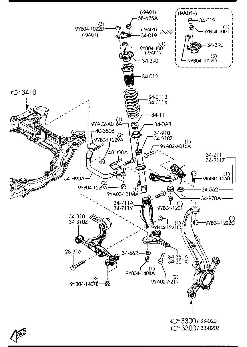 MAZDA GS1D-34-350K - Рычаг подвески колеса parts5.com