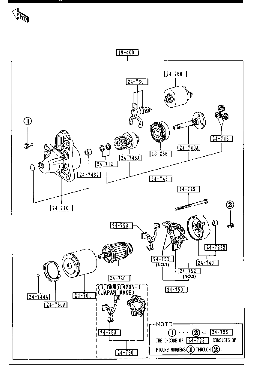 MAZDA FS05-18-400 - Стартер parts5.com