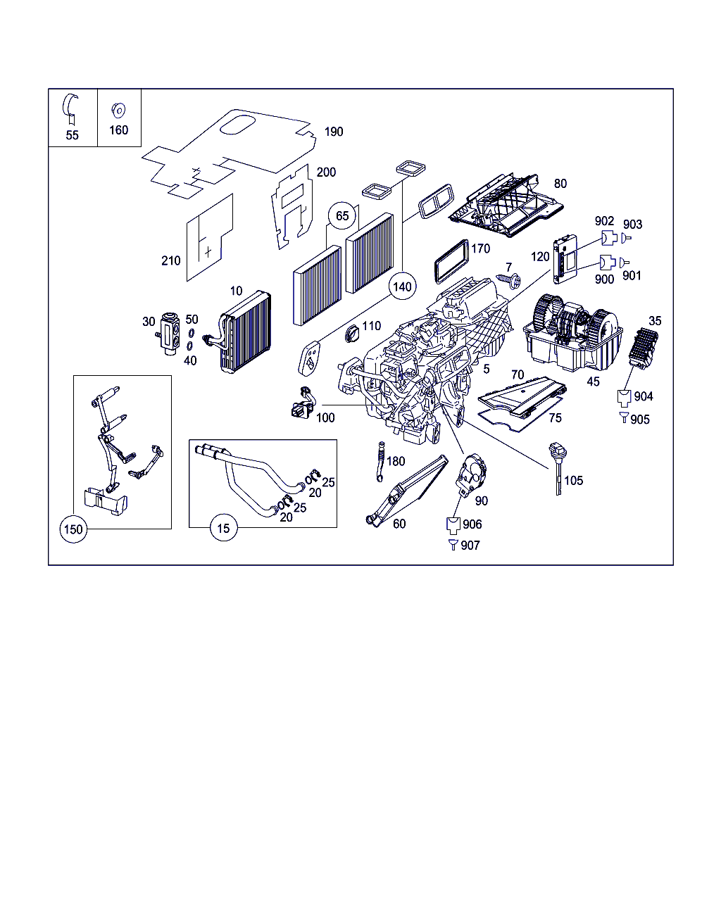 Mercedes-Benz A 221 830 00 61 - Теплообменник, отопление салона parts5.com