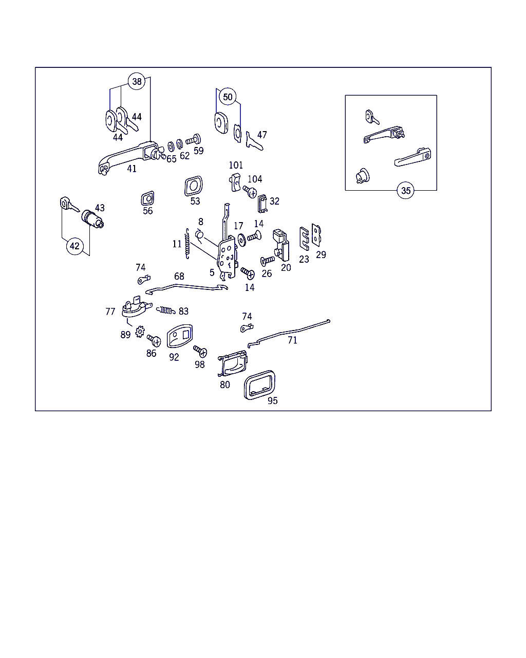 Mercedes-Benz A 381 760 02 59 - Ручка двери parts5.com