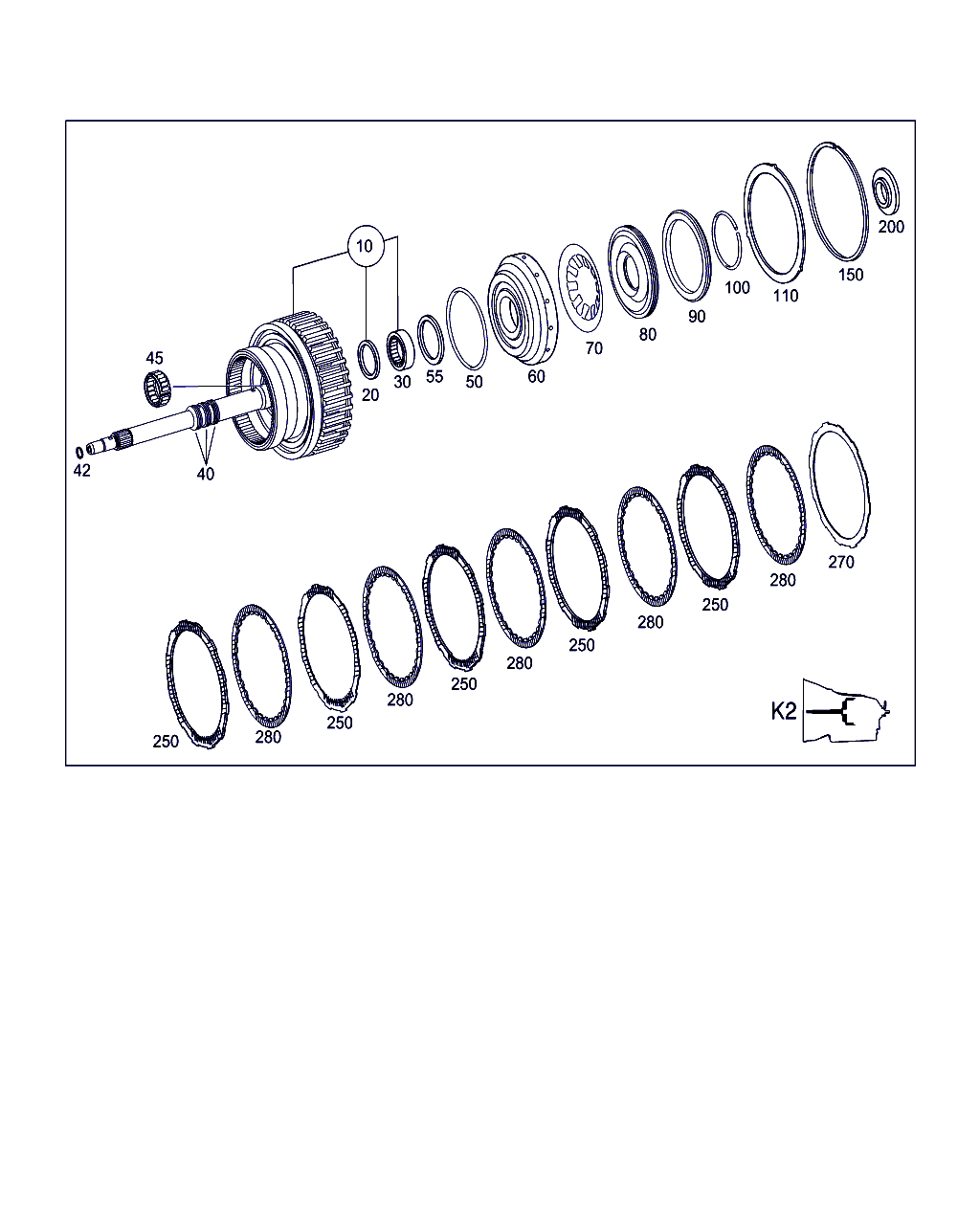 Mercedes-Benz A 220 272 07 25 - Ламели, автоматическая коробка передач parts5.com