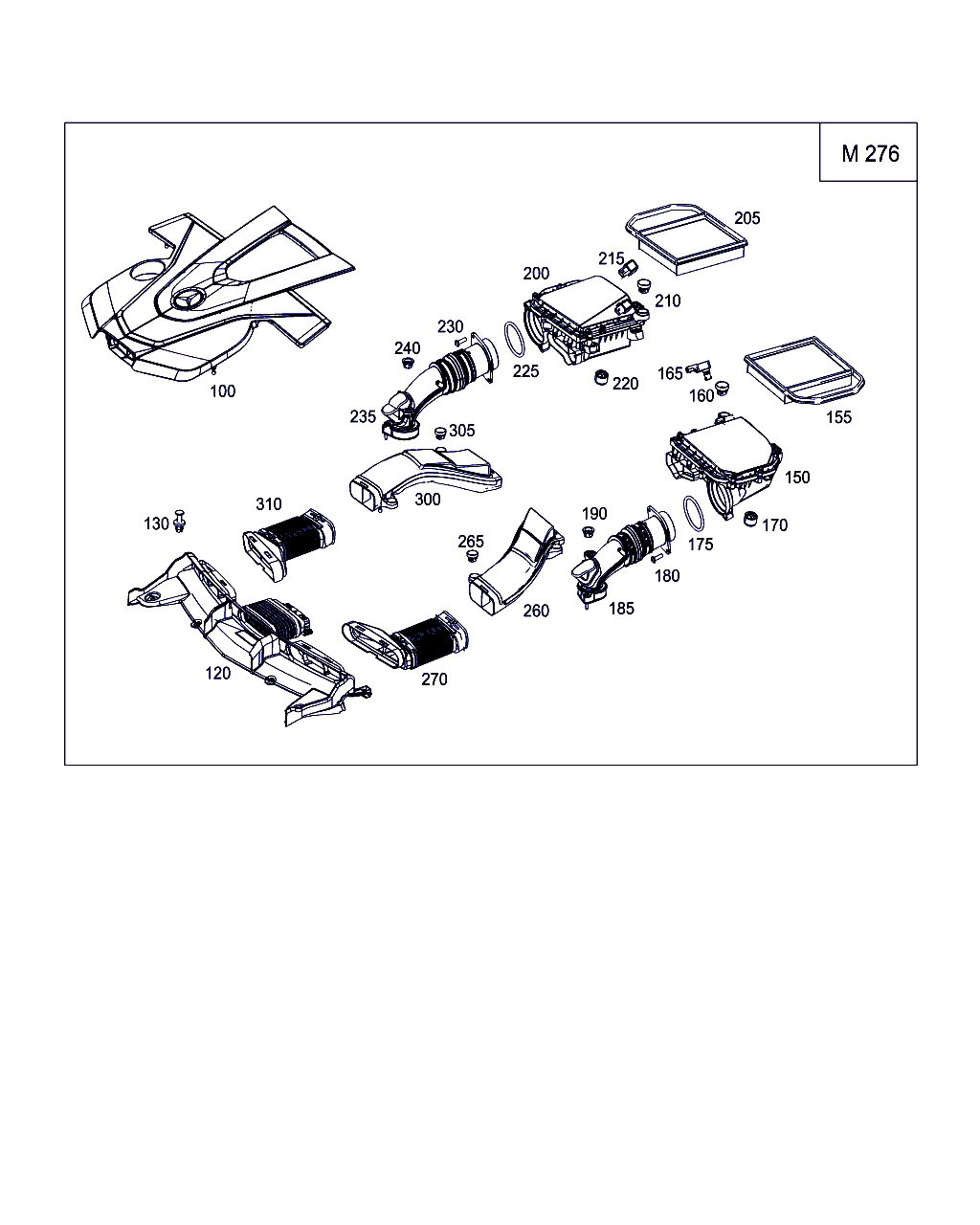 Mercedes-Benz A 276 094 05 04 - Воздушный фильтр parts5.com