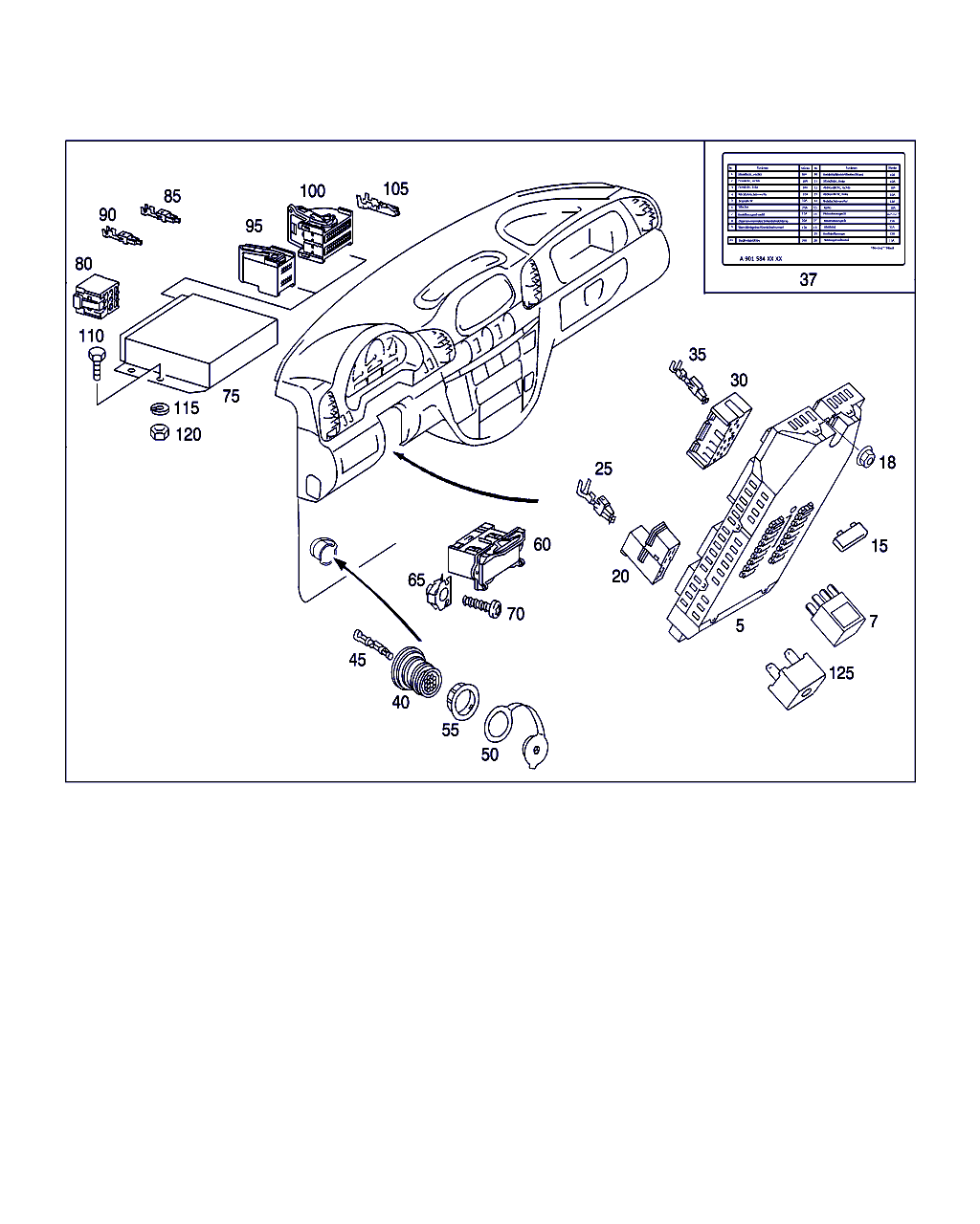 Mercedes-Benz A 001 542 29 23 - Реле, ближний свет parts5.com