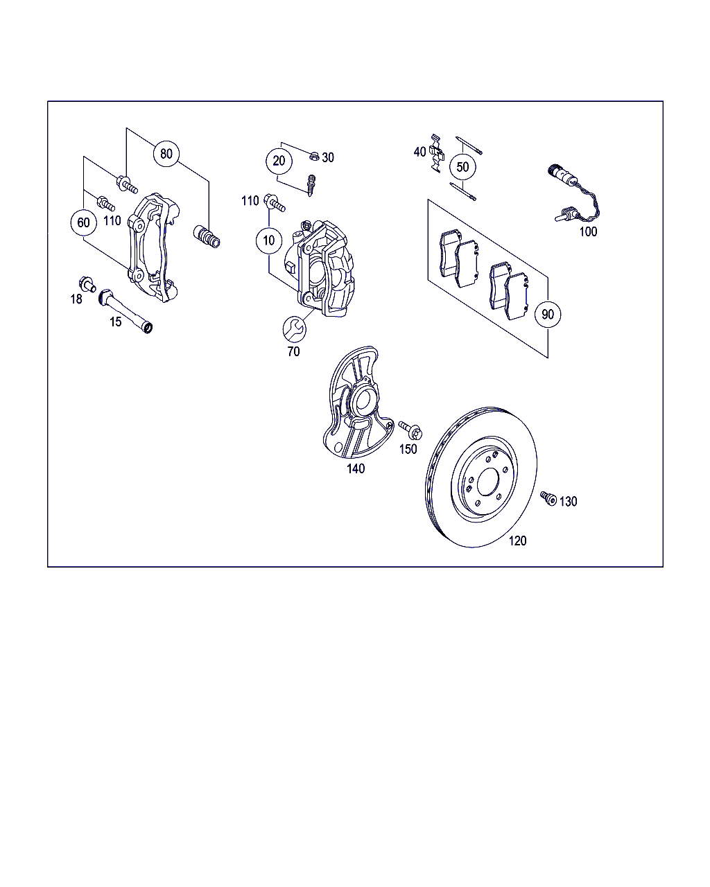 Mercedes-Benz A 003 420 21 83 - Тормозной суппорт parts5.com