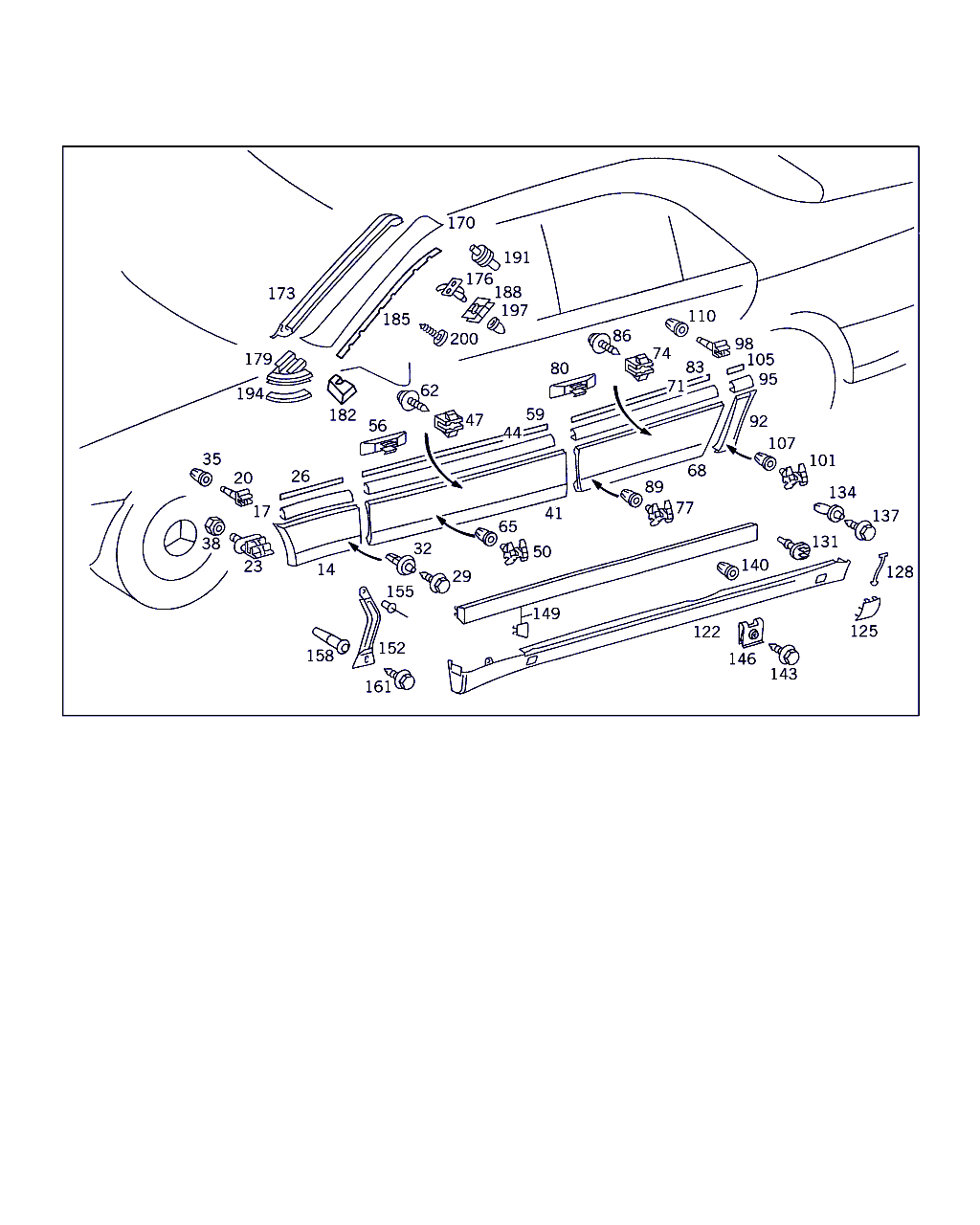 Mercedes-Benz A 140 698 05 98 - Прокладка, сдвигаемая панель крыши parts5.com