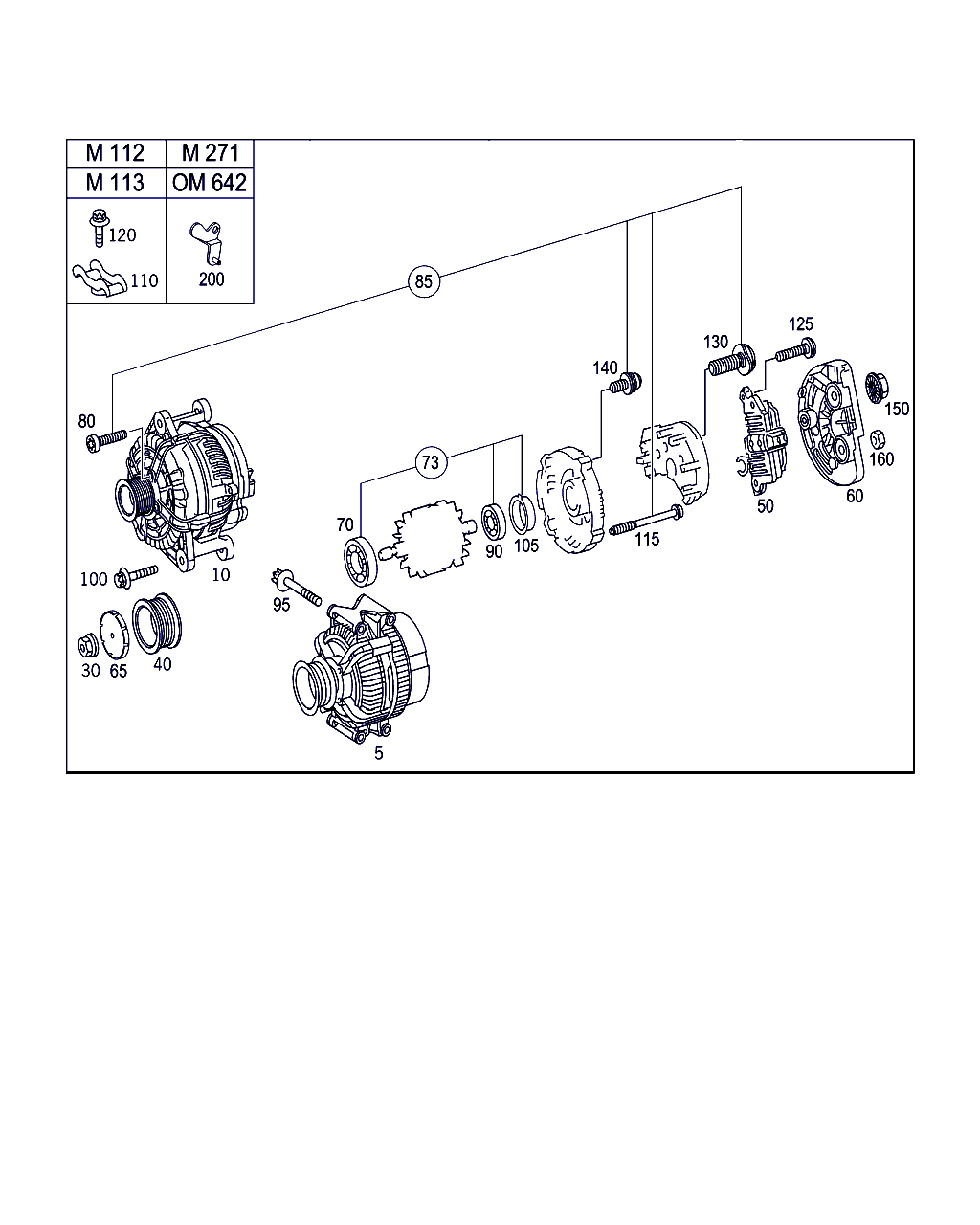 Mercedes-Benz A 271 155 01 15 - Шкив генератора, муфта parts5.com