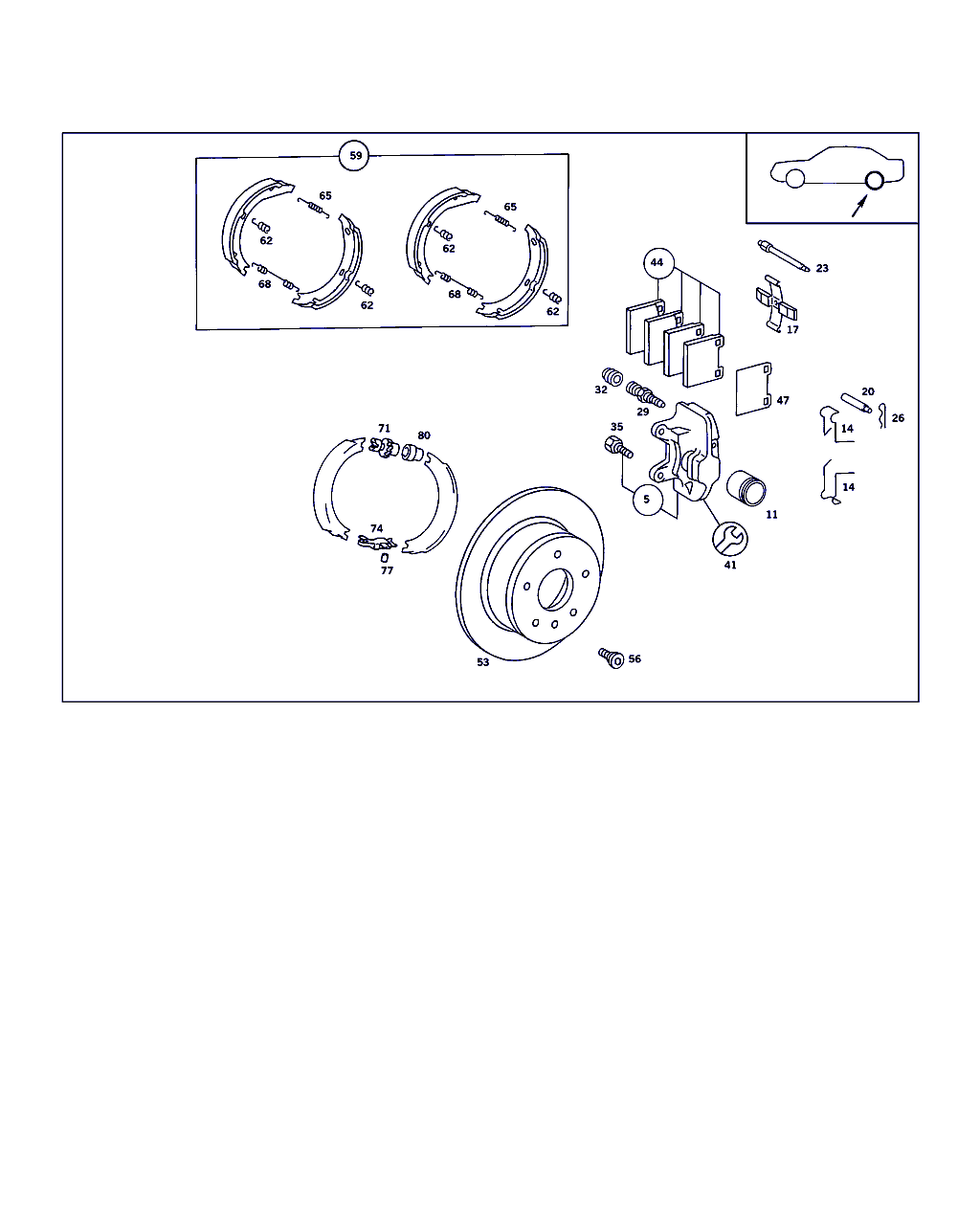 Mercedes-Benz A 000 423 72 98 - Тормозной суппорт parts5.com