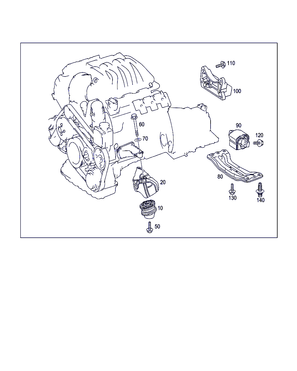 Mercedes-Benz A 220 240 27 17 - Подушка, опора, подвеска двигателя parts5.com