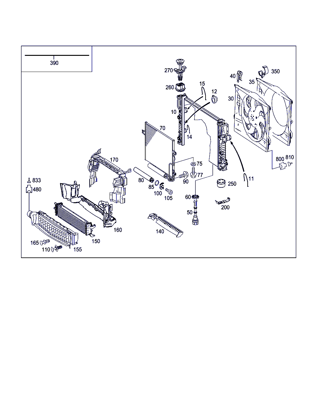 Mercedes-Benz A 211 504 03 12 - Держатель радиатора parts5.com