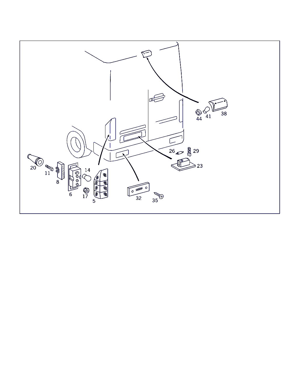 Mercedes-Benz A 000 544 42 05 - Отражатель parts5.com