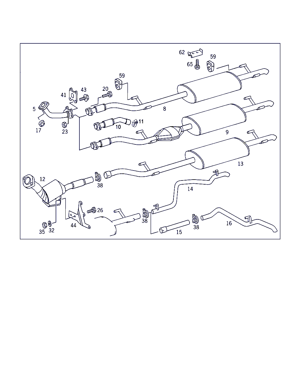 Mercedes-Benz N 910113 008003 - Монтажный комплект, труба выхлопного газа parts5.com