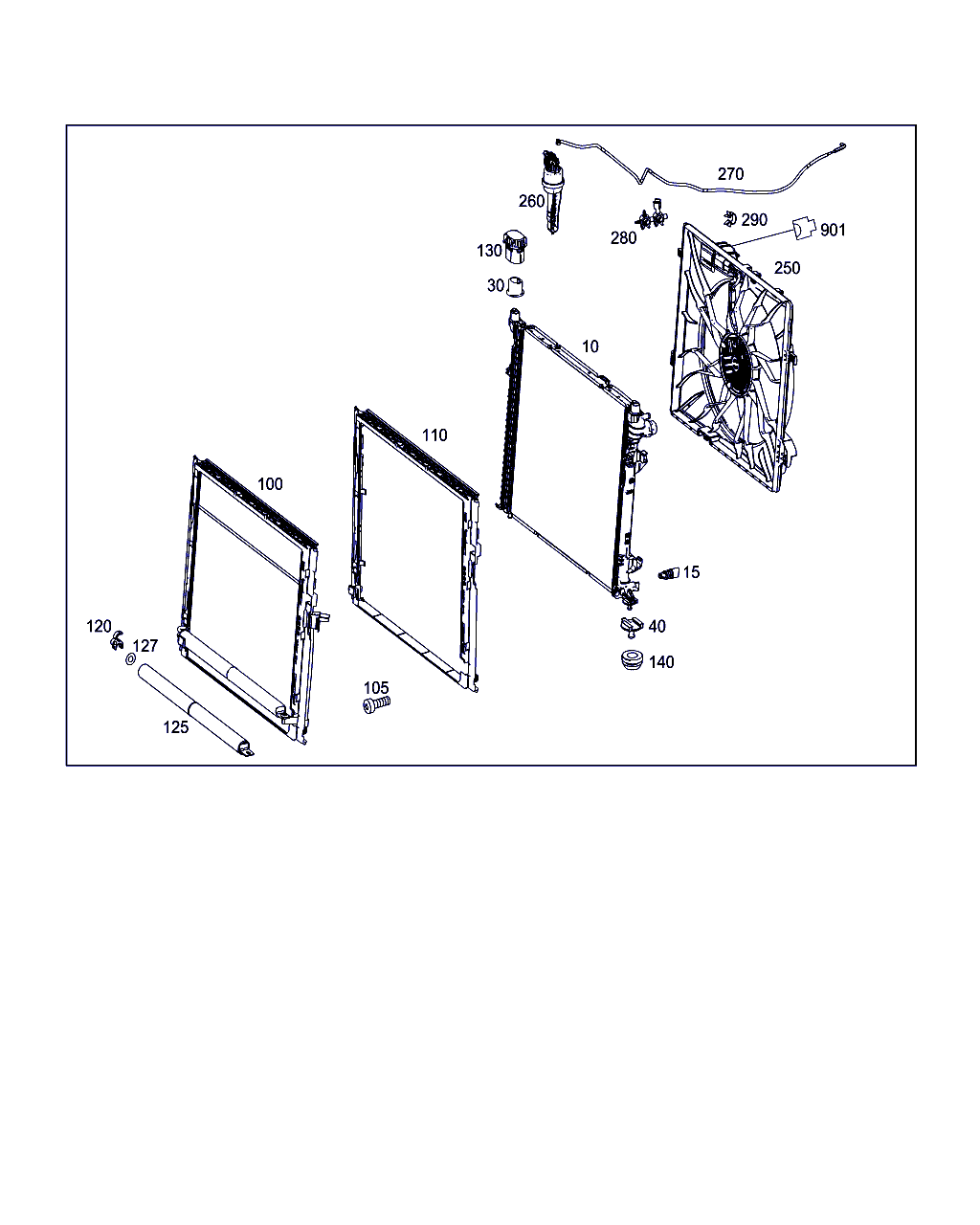 Mercedes-Benz A 251 504 00 12 - Держатель радиатора parts5.com