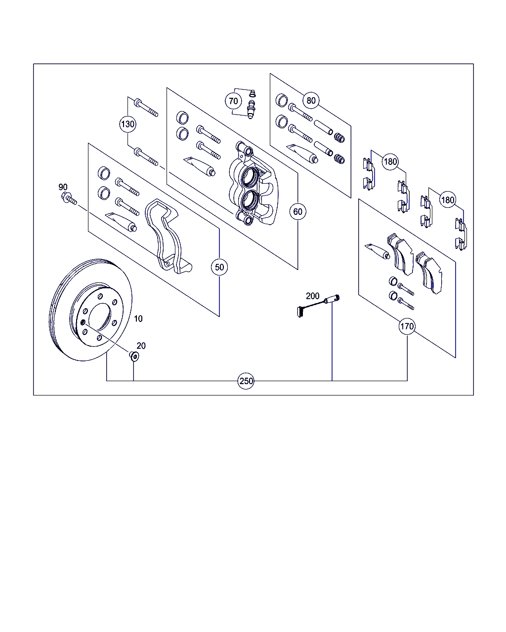 Mercedes-Benz A 004 420 55 83 - Тормозной суппорт parts5.com