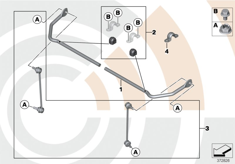 BMW 33322318465 - Repair kit, anti-roll bar links parts5.com