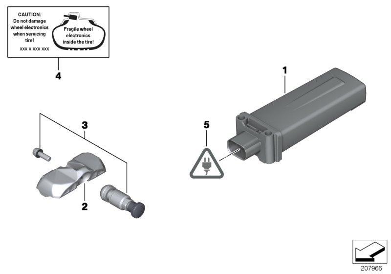 BMW 36106856227 - Wheel Sensor, tyre pressure control system parts5.com