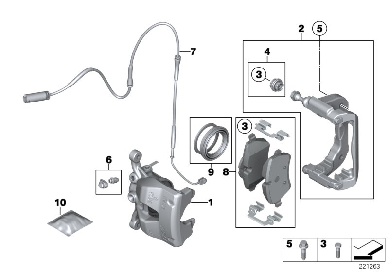 BMW 34116776921 - Комплект направляющей гильзы parts5.com