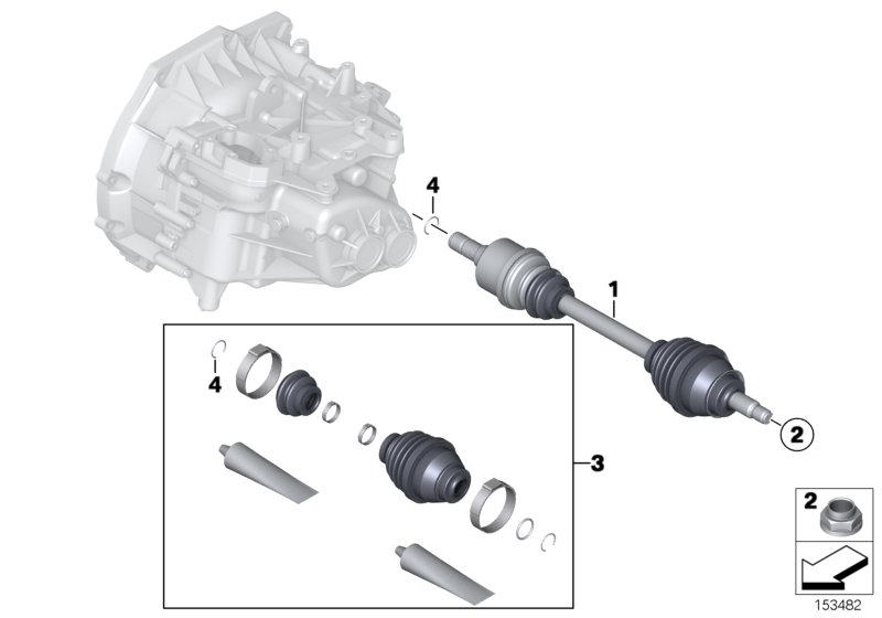 Mini 31 60 8 605 469 - Шарнирный комплект, ШРУС, приводной вал parts5.com