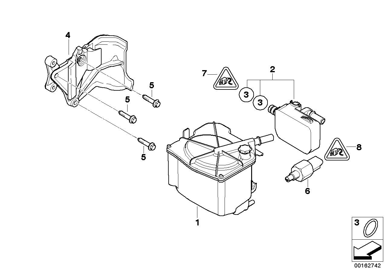 BMW 13 32 8 517 166 - Filtro combustible parts5.com