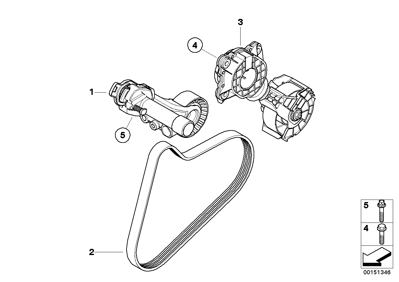 BMW 11 28 7 571 015 - Belt Tensioner, v-ribbed belt parts5.com