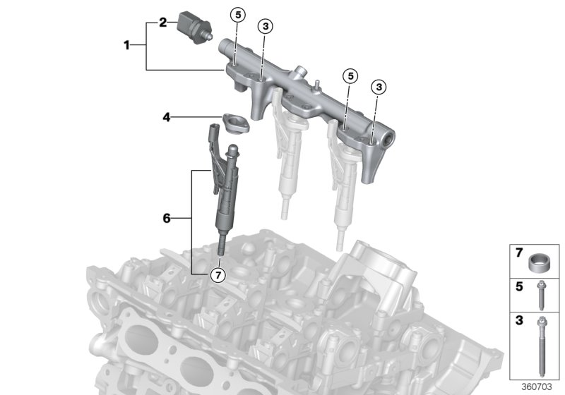 Mini 13 53 8 643 665 - Датчик, давление подачи топлива parts5.com