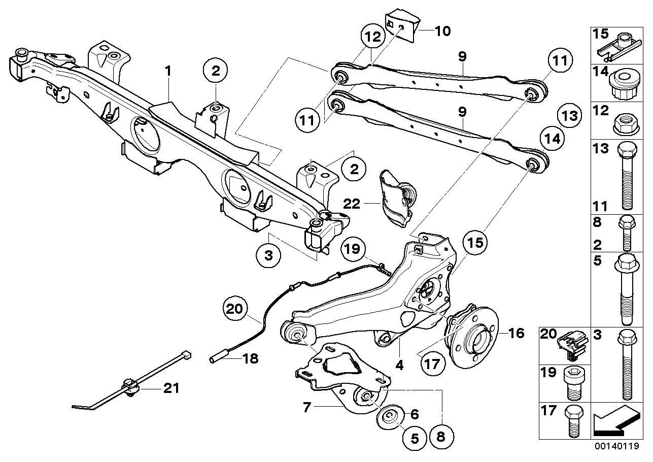 BMW 33 32 6 767 868 - Ремкомплект, подвеска колеса parts5.com