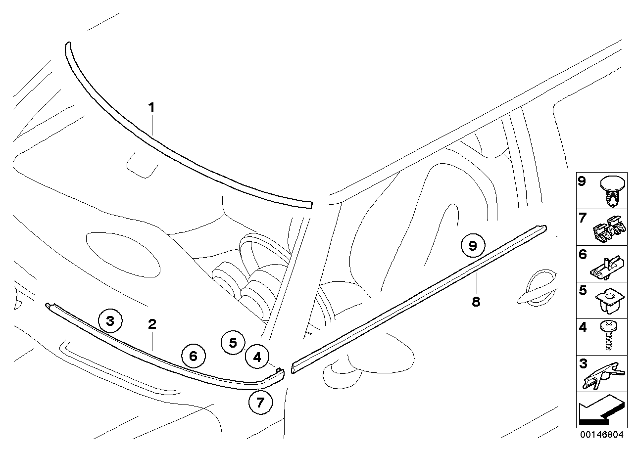 BMW 51317111933 - Пружинный зажим, монтаж стекол parts5.com