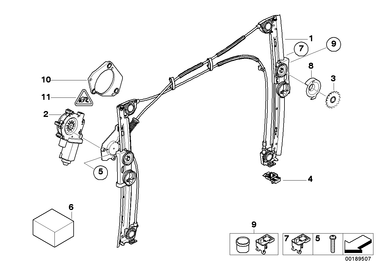 BMW 51 33 7 039 451 - Стеклоподъемник parts5.com