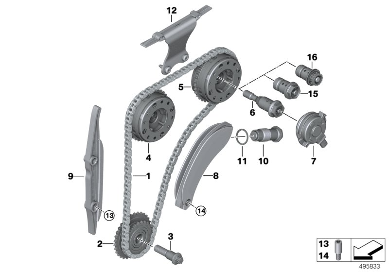 Mini 11 31 8 648 730 - Комплект цепи привода распредвала parts5.com