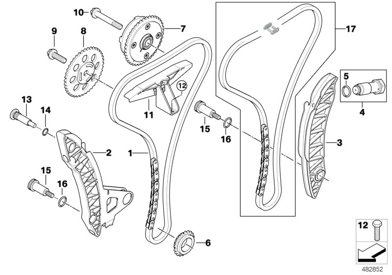 Mini 11 31 8 618 317 - Комплект цепи привода распредвала parts5.com