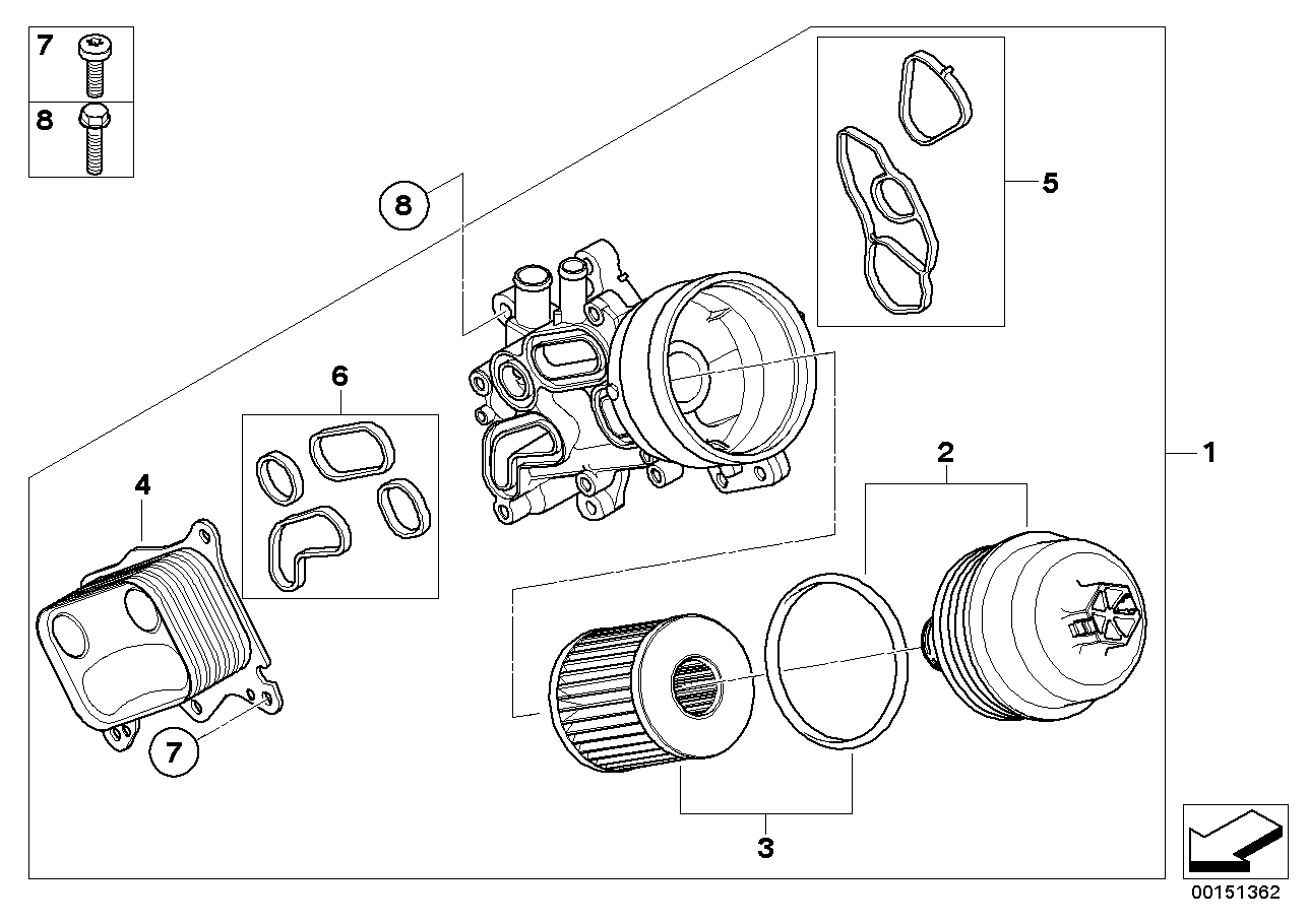 BMW 11 42 7 552 687 - Масляный радиатор, двигательное масло parts5.com