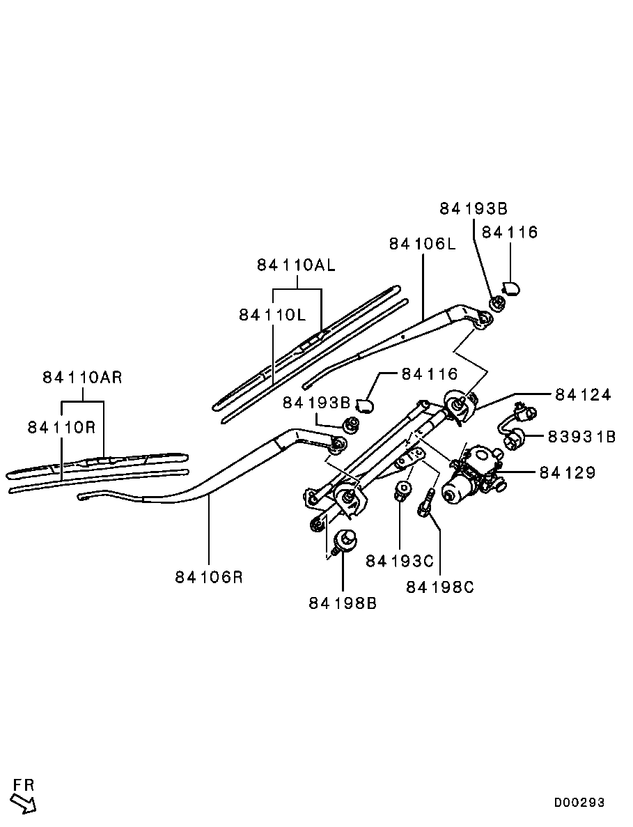 Mitsubishi 8250B026 - Щетка стеклоочистителя parts5.com